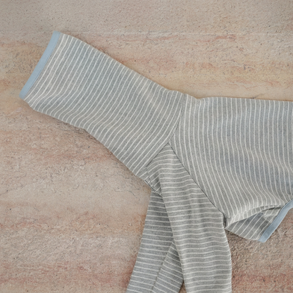 Cosy Stripes Four-Leg Dog Pyjamas – Blue, Pink or Grey