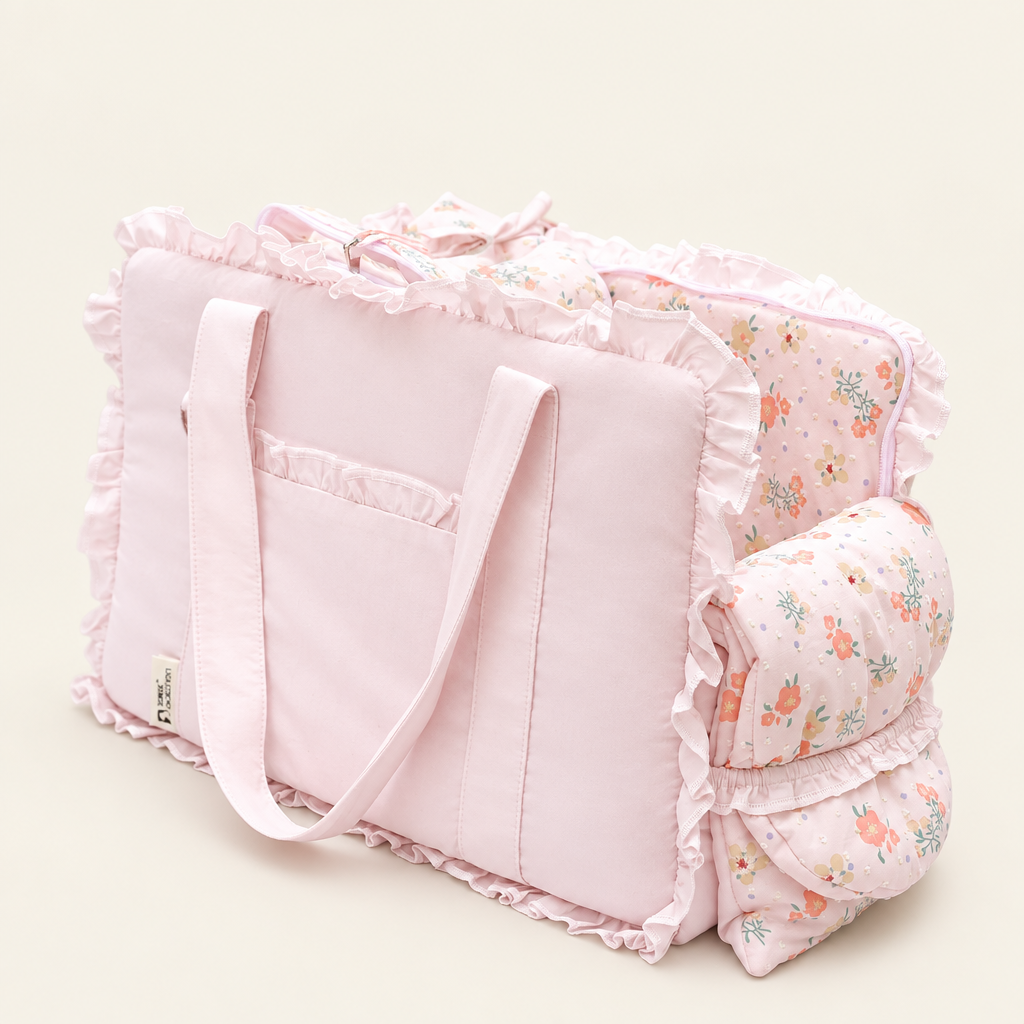 Cotton Pet Carrier Shoulder Bag – Soft Ruffled Tote Carrier for Small Dogs and Cats up to 6 kg, 8 Prints