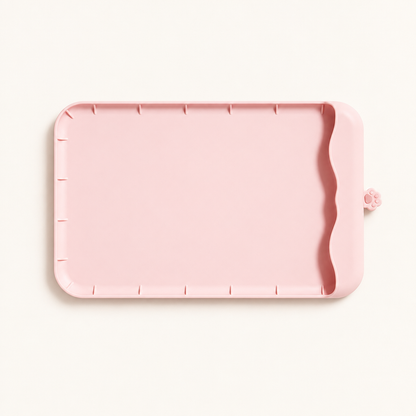 Pink feeding tray