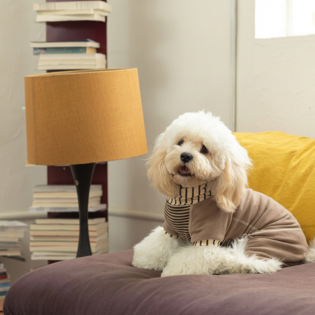 Caramel Stripe Four-Leg Dog Hoodie – Brown