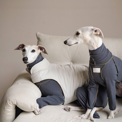 Easy-On Puffer-Style Dog Vest – Blue or White