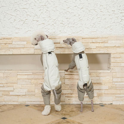 Autumn Colour-Block Four-Leg Dog Jacket