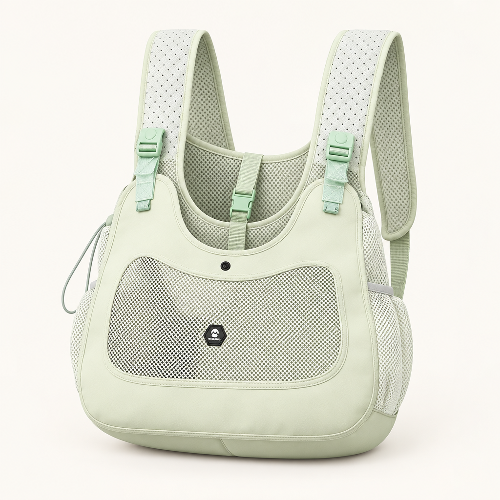 Front Chest Pet Carrier Backpack – Hands-Free Breathable Kangaroo Carrier for Small Dogs and Cats