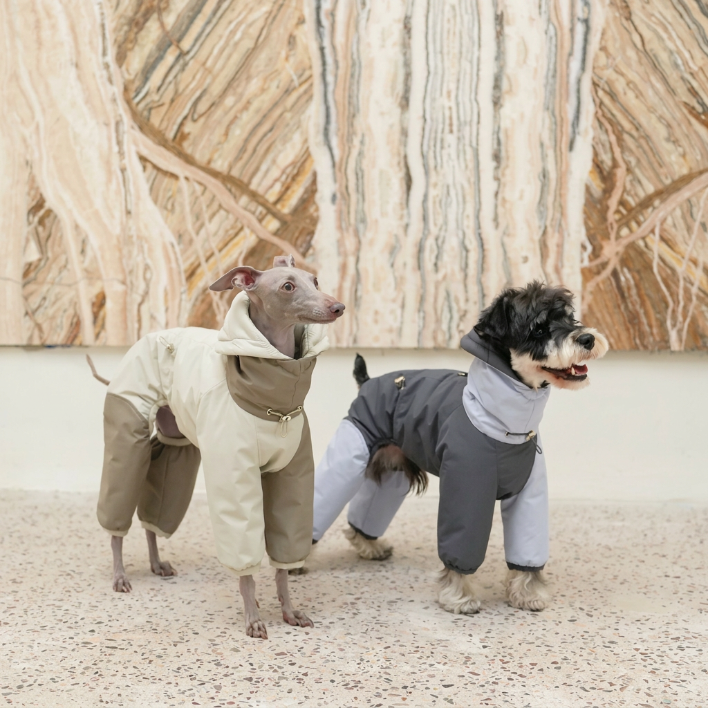 Autumn Colour-Block Four-Leg Dog Jacket