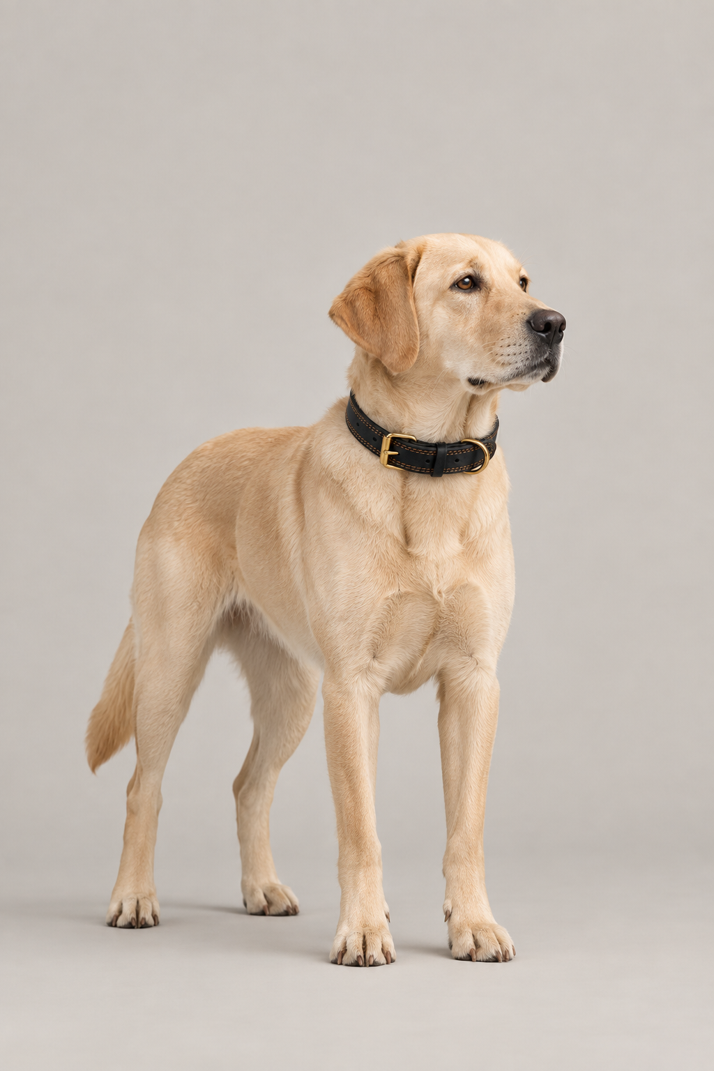 Double-stitched leather dog collar – view 6