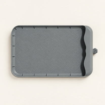 Grey feeding tray