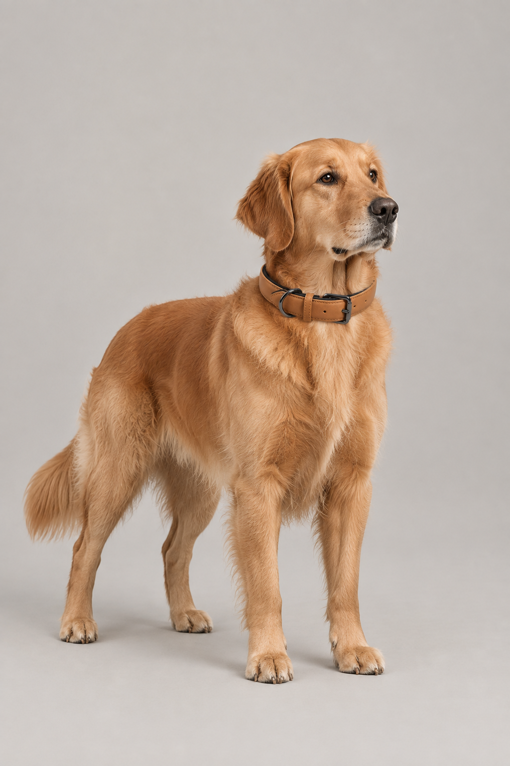 Padded faux leather dog collar – view 2