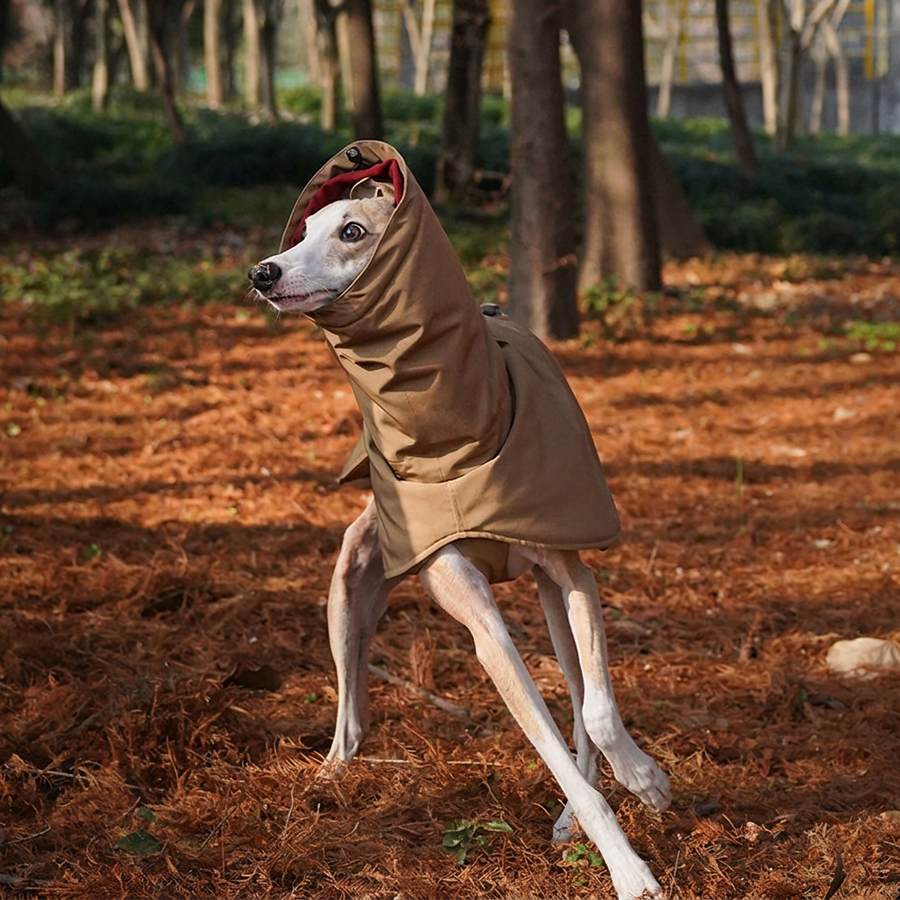 Highland High-Neck Dog Coat – Beige or Black