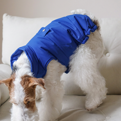 Easy-On Puffer-Style Dog Vest – Blue or White