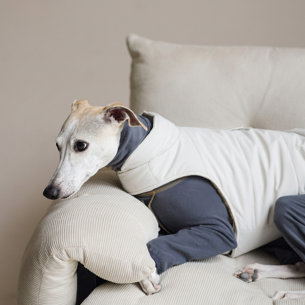 Easy-On Puffer-Style Dog Vest – Blue or White