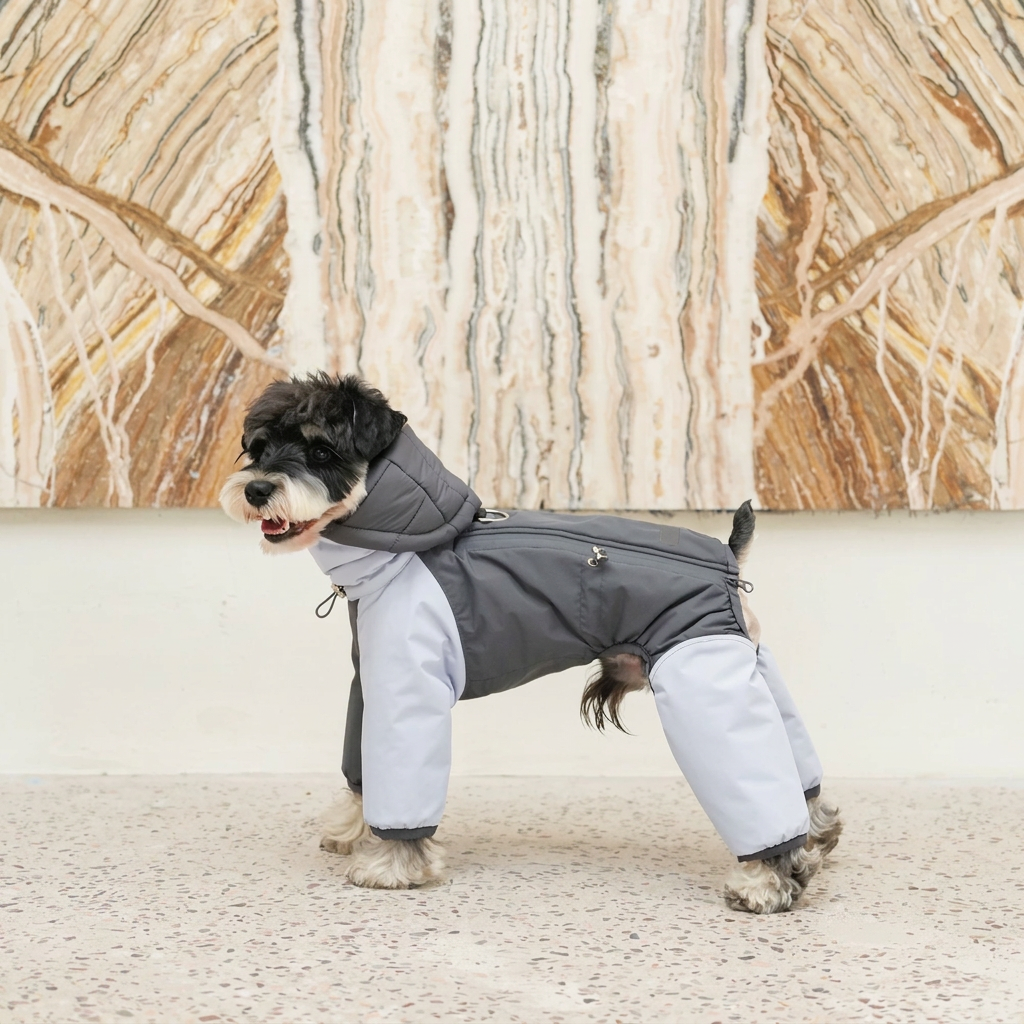 Autumn Colour-Block Four-Leg Dog Jacket
