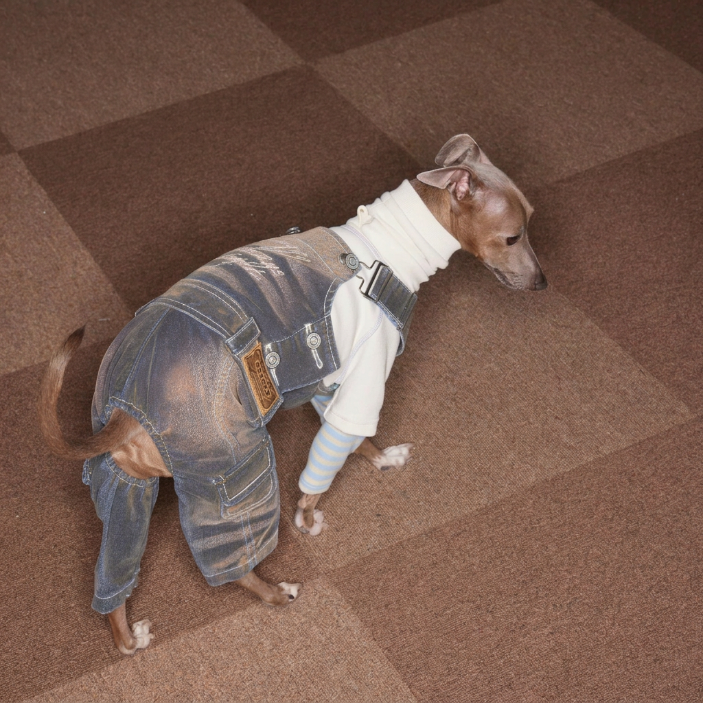 Urban Washed Denim Overalls for Dogs