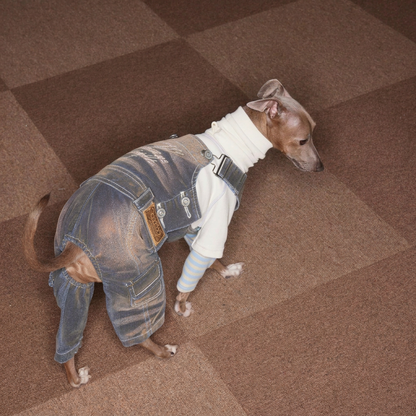 Urban Washed Denim Overalls for Dogs