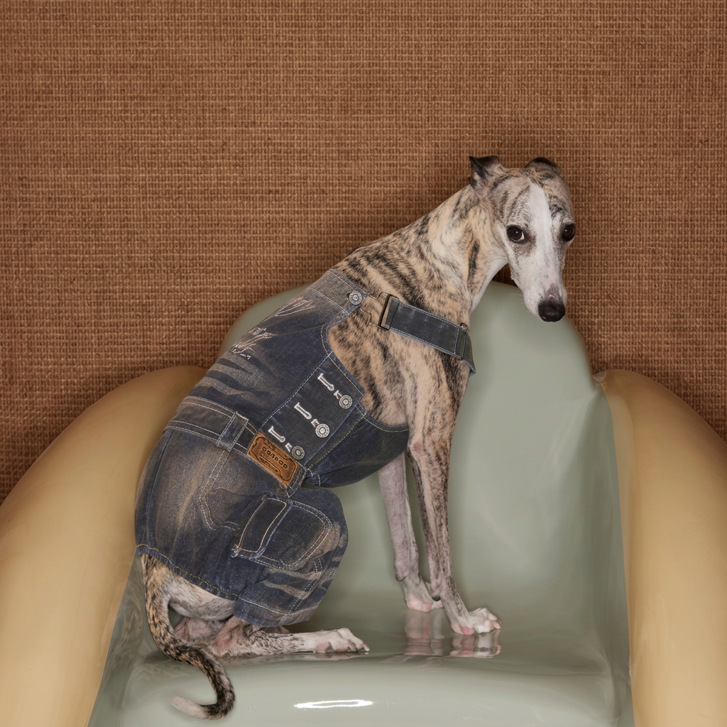 Urban Washed Denim Overalls for Dogs