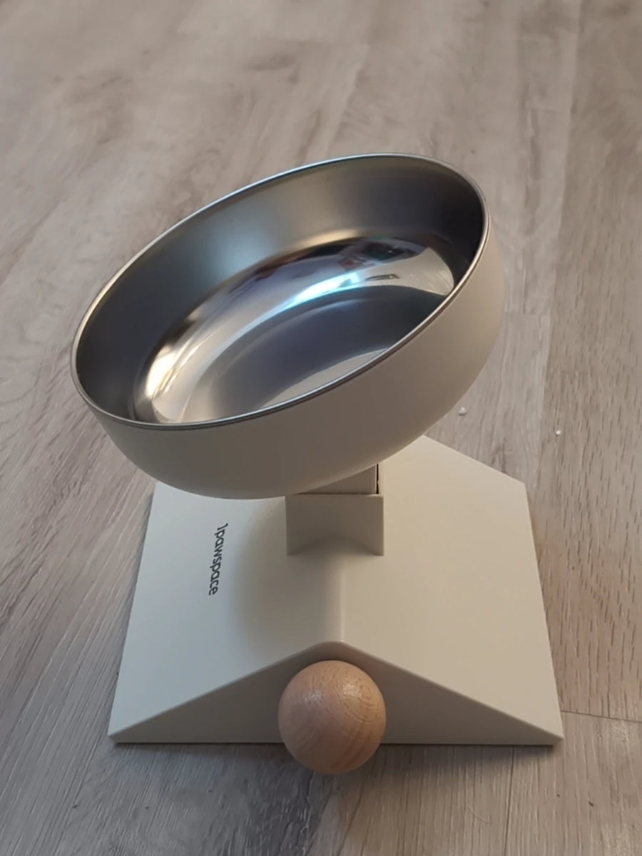 Height-Adjustable Raised Pet Bowl - 304 Stainless Steel Bowl on Elevated Stand for Dogs and Cats