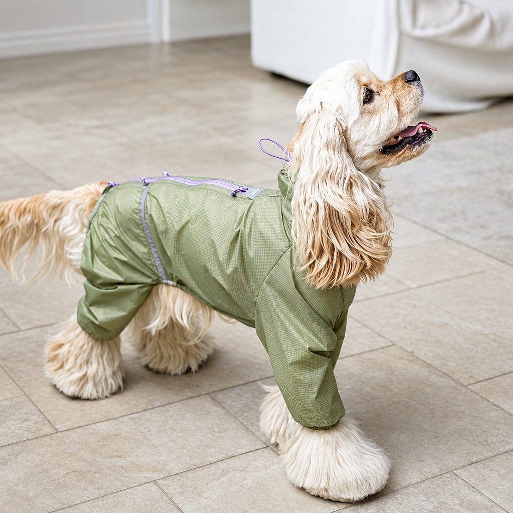 LightShield green spaniel side view