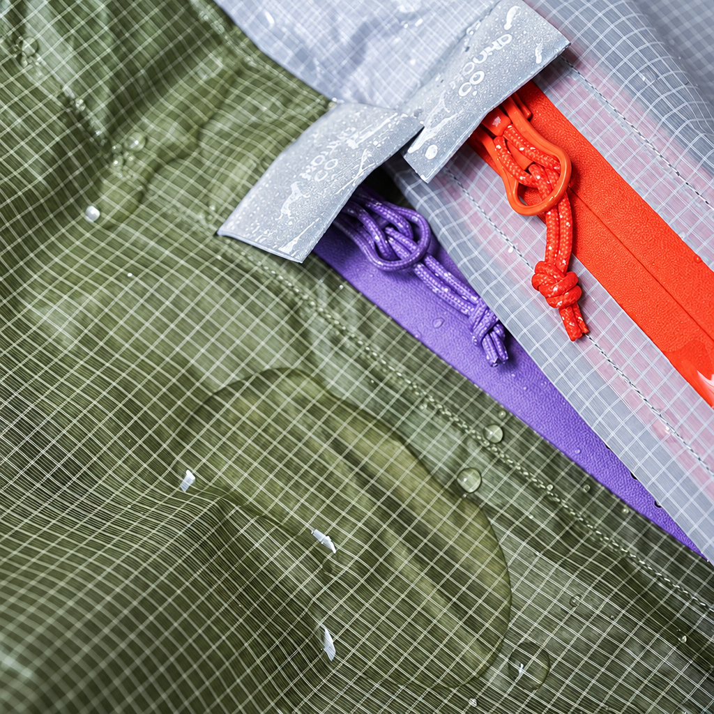 LightShield zipper and nylon details