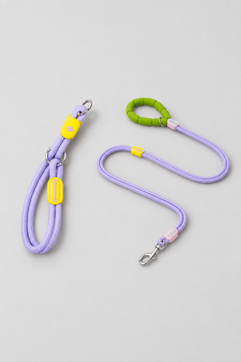 Nylon slip collar set in Grape