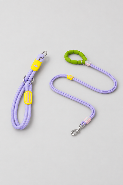 Nylon slip collar set in Grape