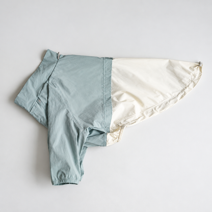 Misty Pine rain jacket flat lay