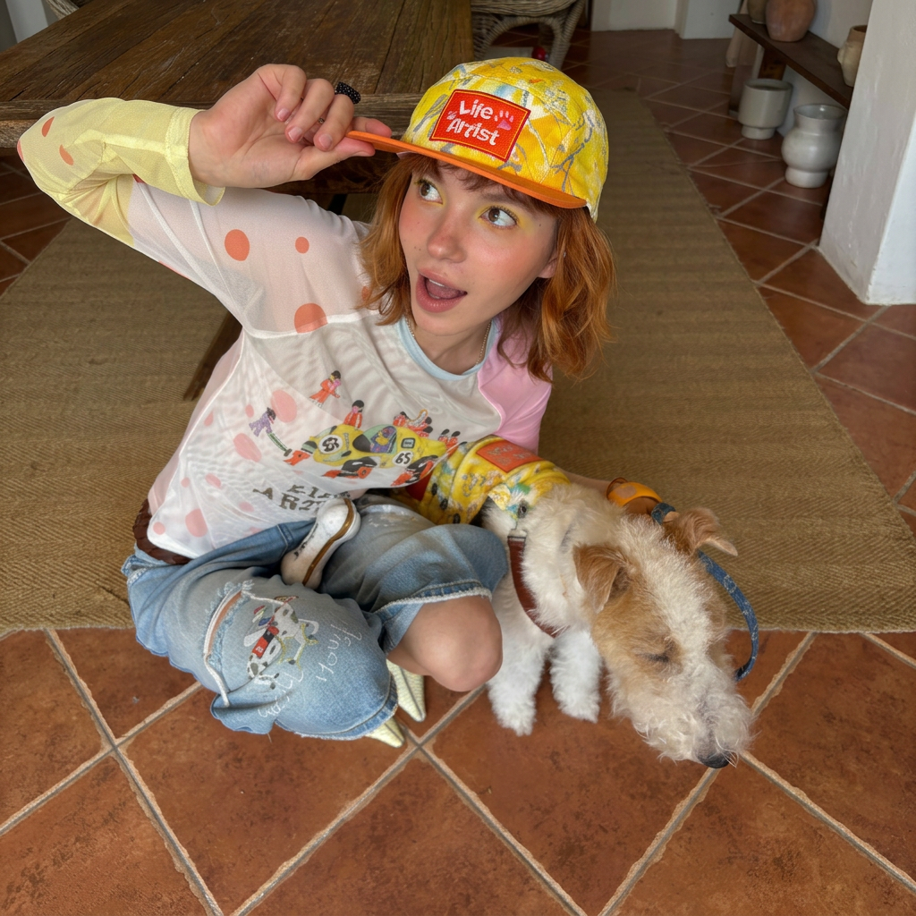 Citrus Explorer Matching Caps – Human & Dog
