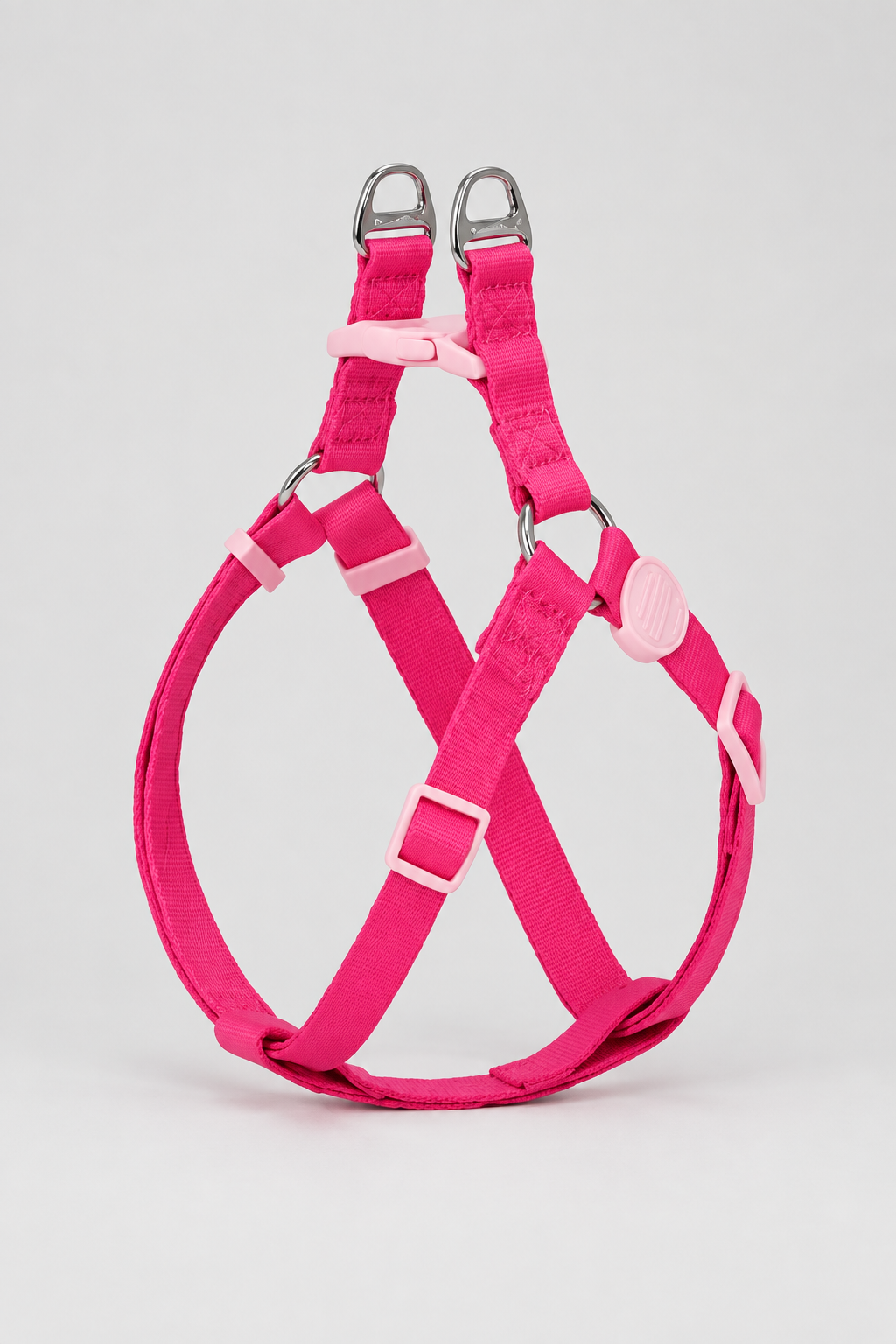Rope dog collar and lead set in Rose