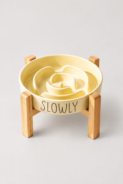 Pink spiral bowl with stand