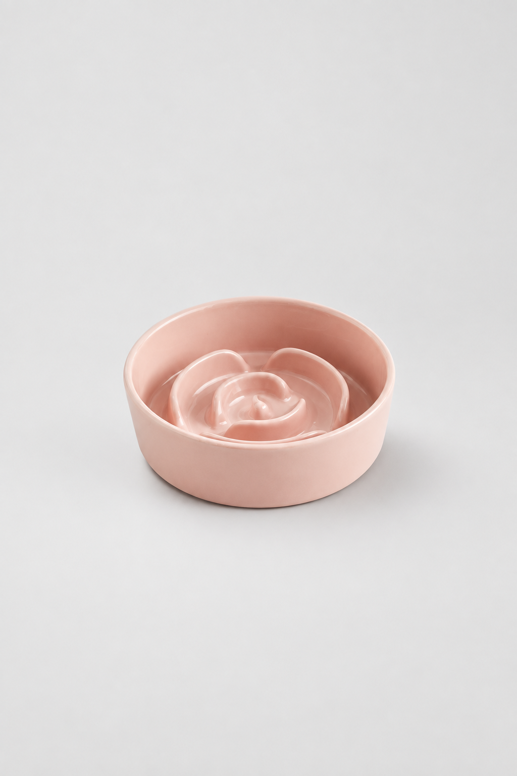 Pink standalone spiral bowl