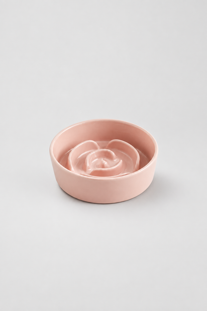 Pink standalone spiral bowl