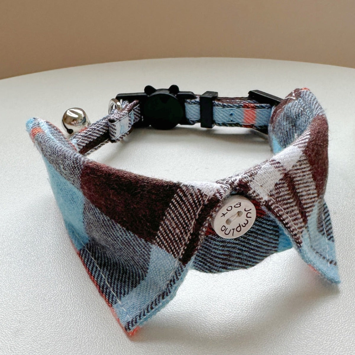 Plaid Shirt Collar for Cats and Small Dogs – Cute Pet Collar with Bell, Adjustable to 28 cm, 6 Colours