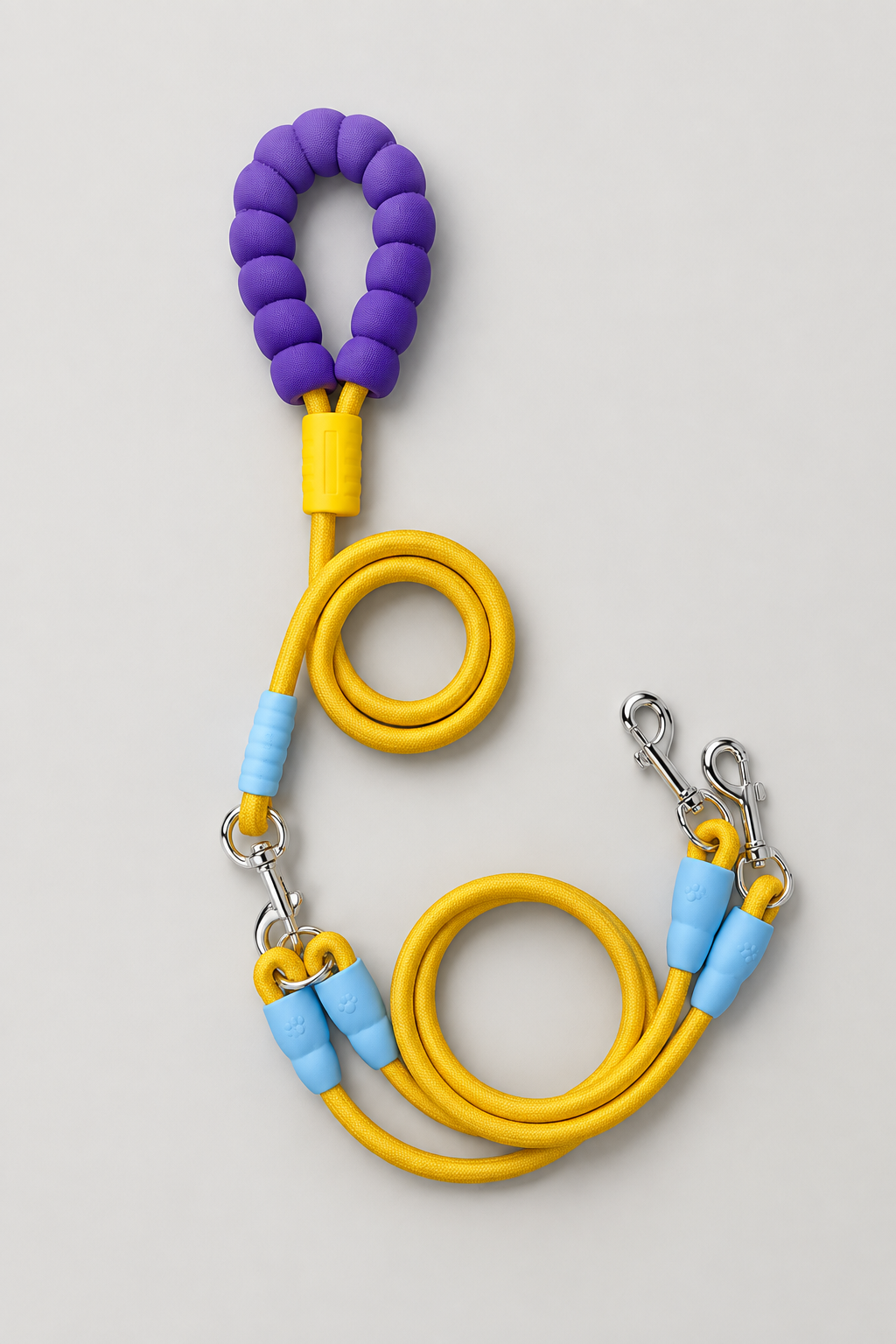 Purple and yellow lead, studio image