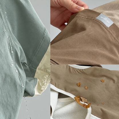 RoamLite fabric detail collage