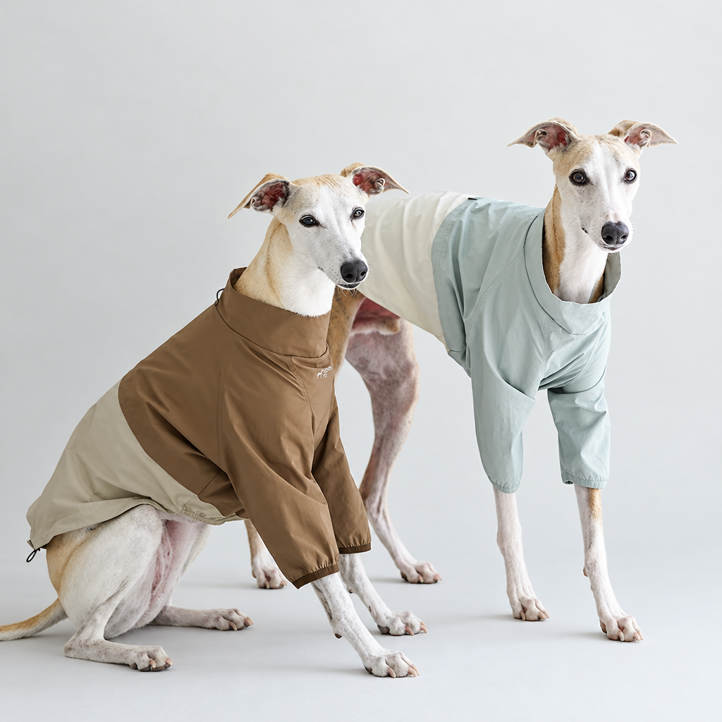 RoamLite rain jackets in both colours