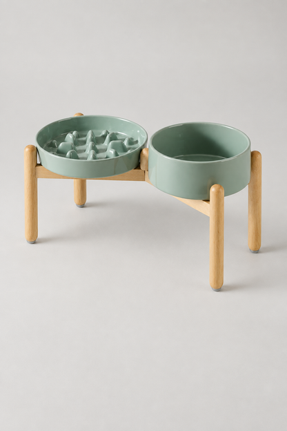 Sage double bowl set