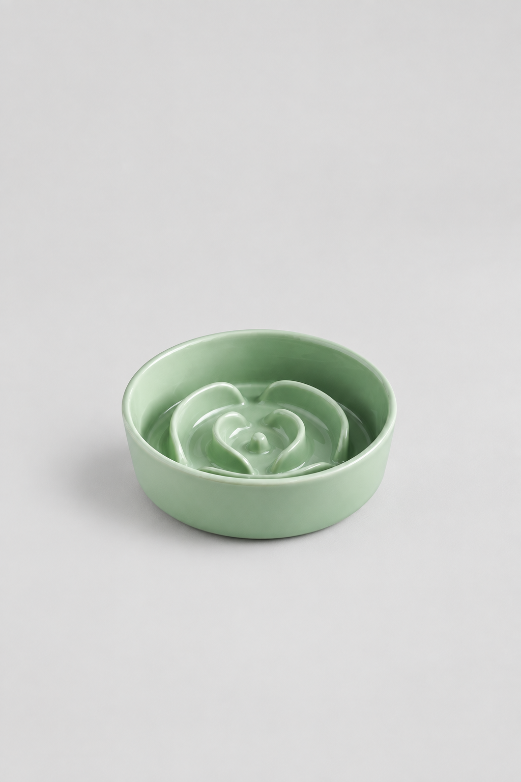 Sage green standalone spiral bowl