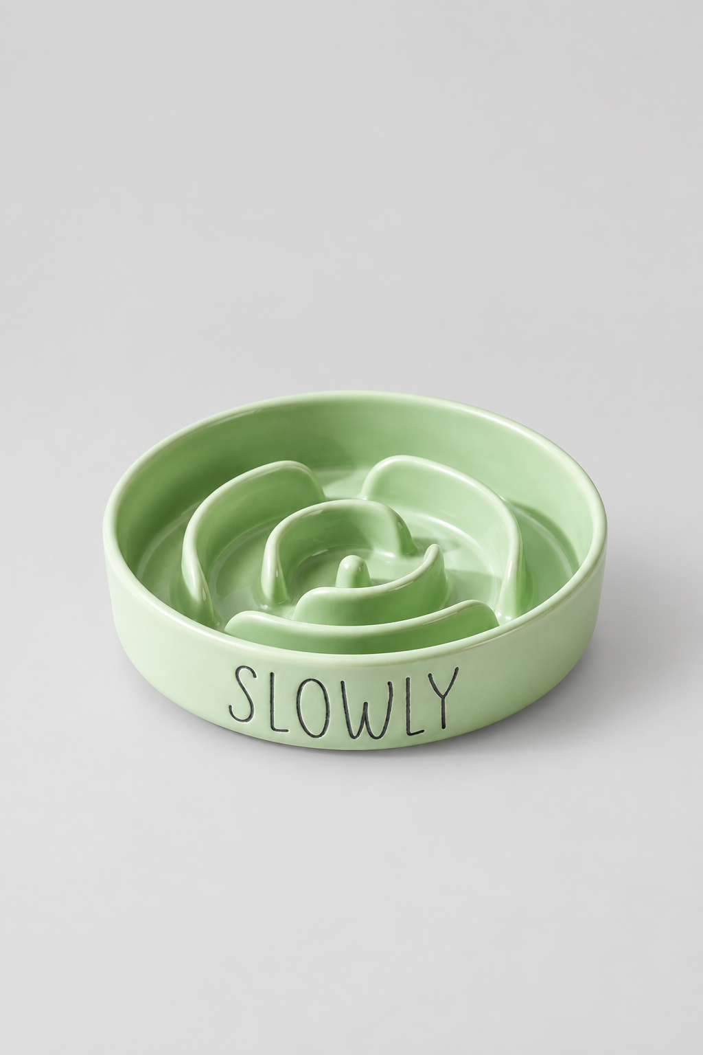 Sage green standalone spiral bowl