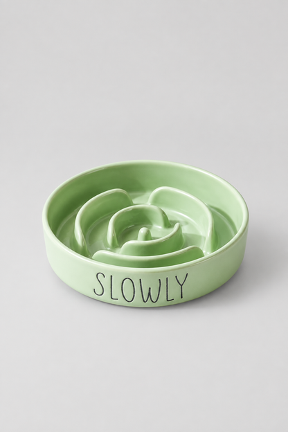 Sage green standalone spiral bowl