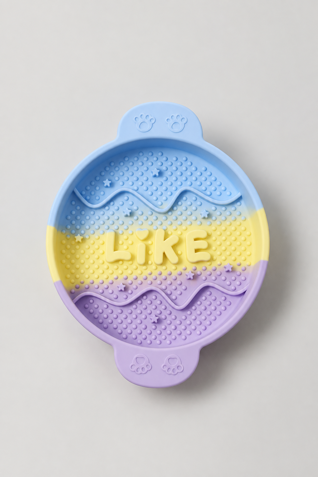 Silicone slow feeder dog bowl in Periwinkle