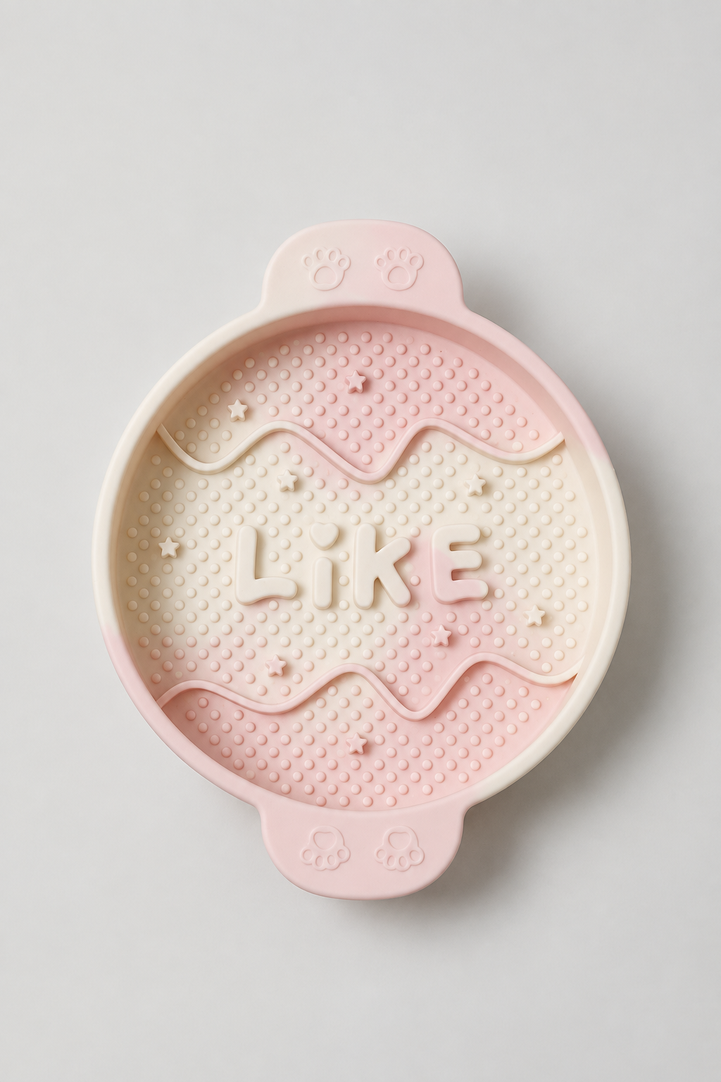 Silicone slow feeder dog bowl in Blush