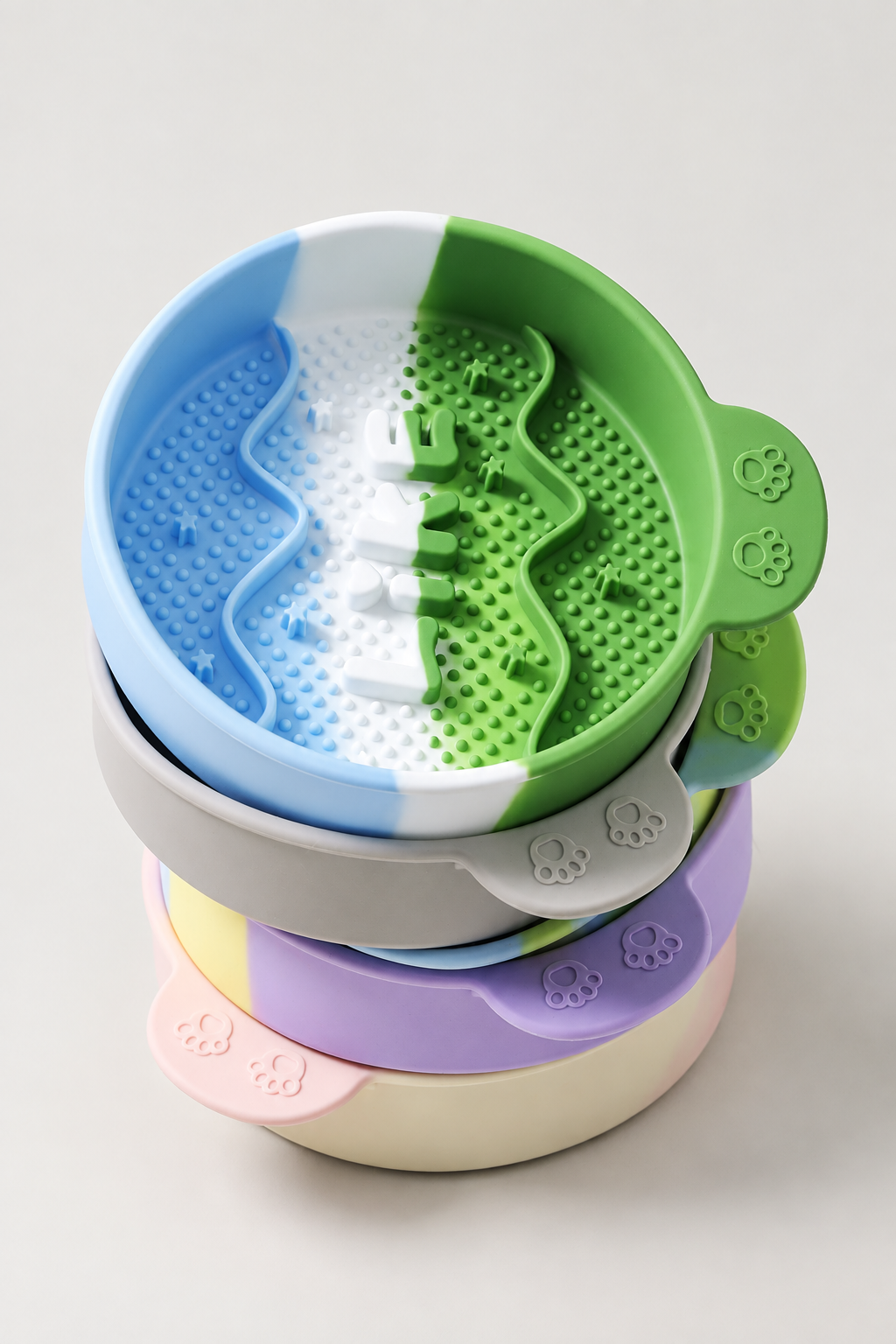 Silicone slow feeder dog bowl – Anti-Gulp Silicone Maze Bowl for Dogs & Cats