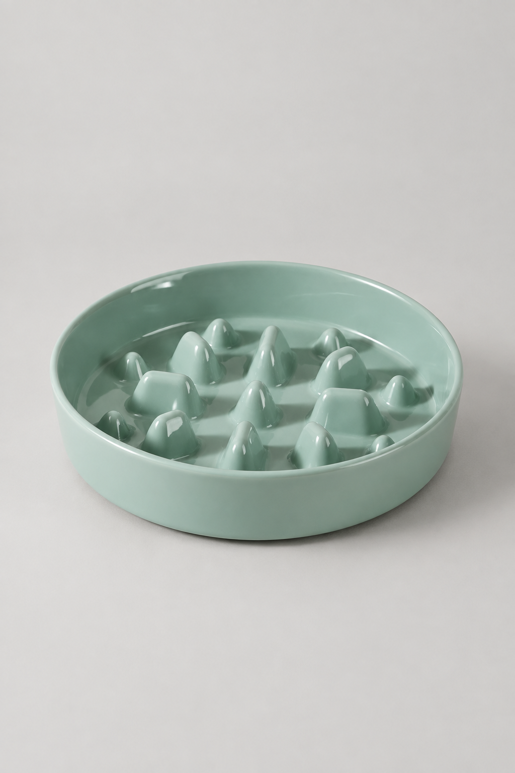 Standalone sage slow feeder bowl