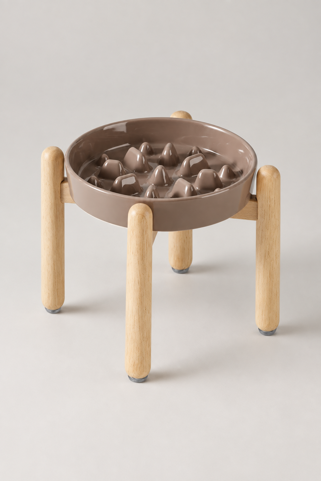 Taupe single bowl with stand